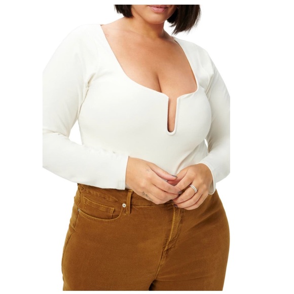 GOOD AMERICAN Good Touch U-Ring Long Sleeve Bodysuit 5 (2XL) - Picture 4 of 8
